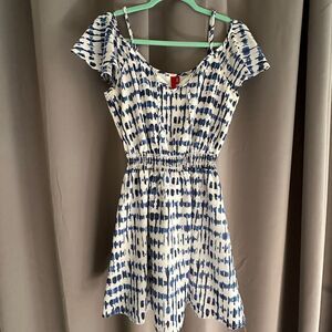 Saks Fifth Ave 5/48 blue and white mini dress size‎ small
